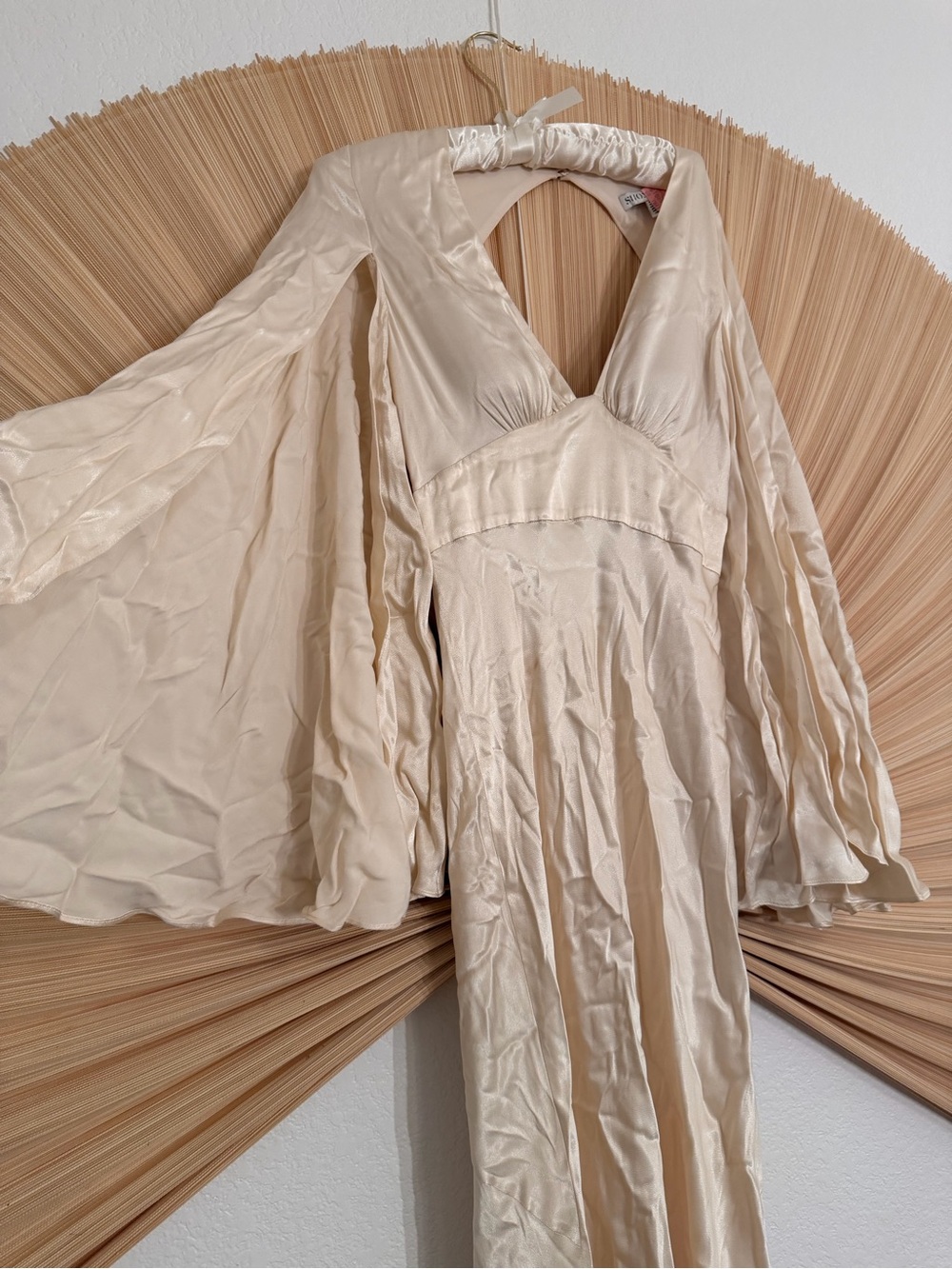 Shona Joy Cream Satin Dress